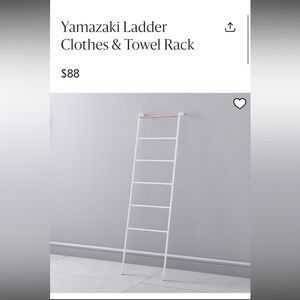 Yamazaki White and Wood Storage Ladder